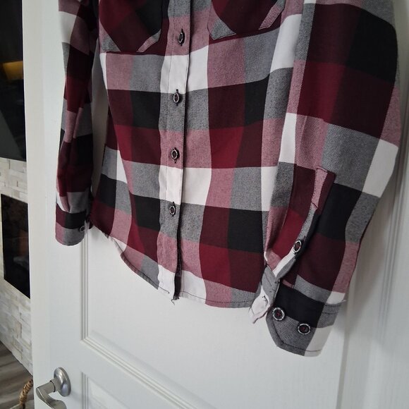 Dixxon Flannel Southpaw Shirt Women Small Purple Plaid Workwear Cabincore - Picture 5 of 9